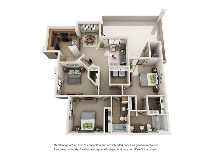 Floor plan layout diagram for C1